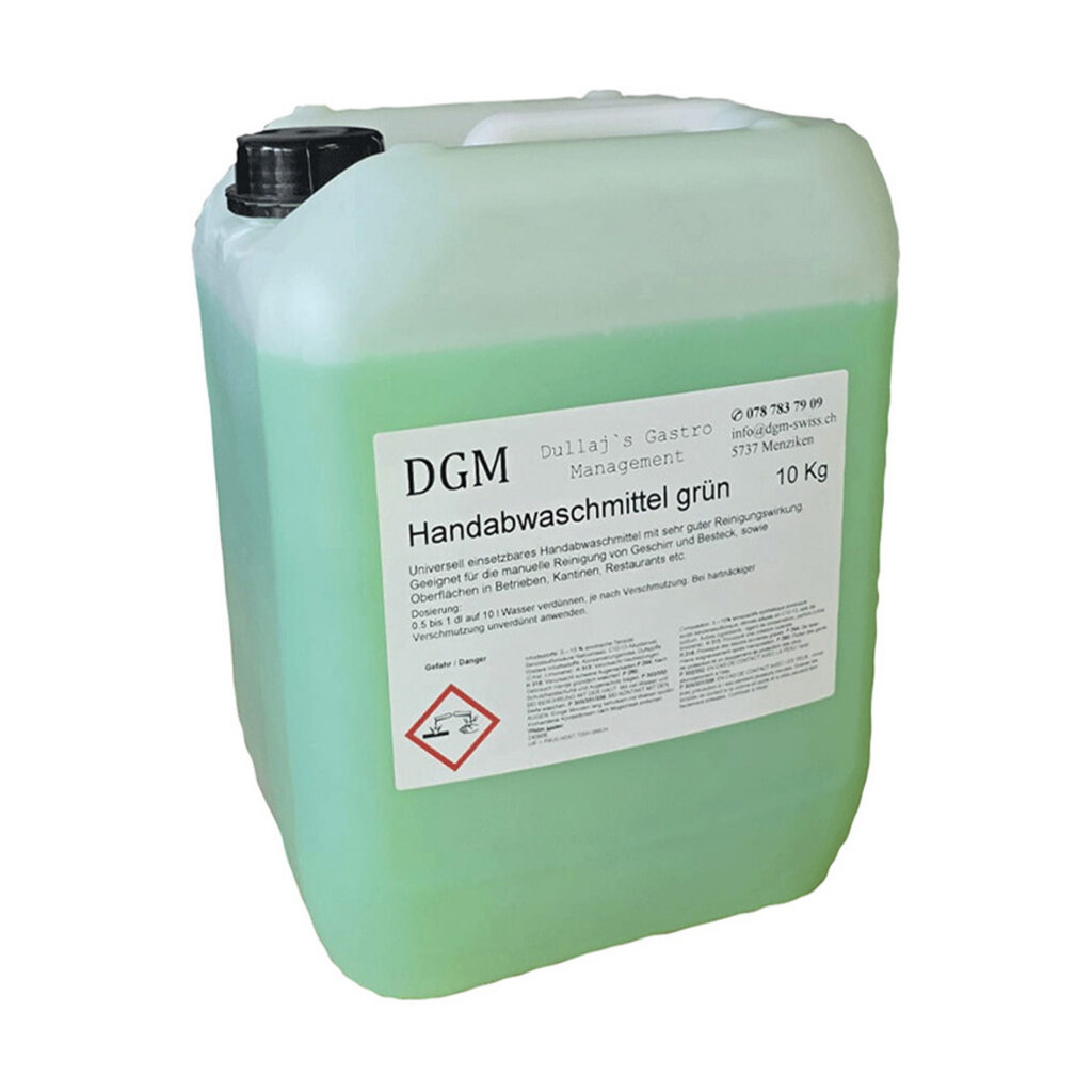 DGM Handabwaschmittel Grün 10 kg für die professionelle manuelle Geschirrreinigung