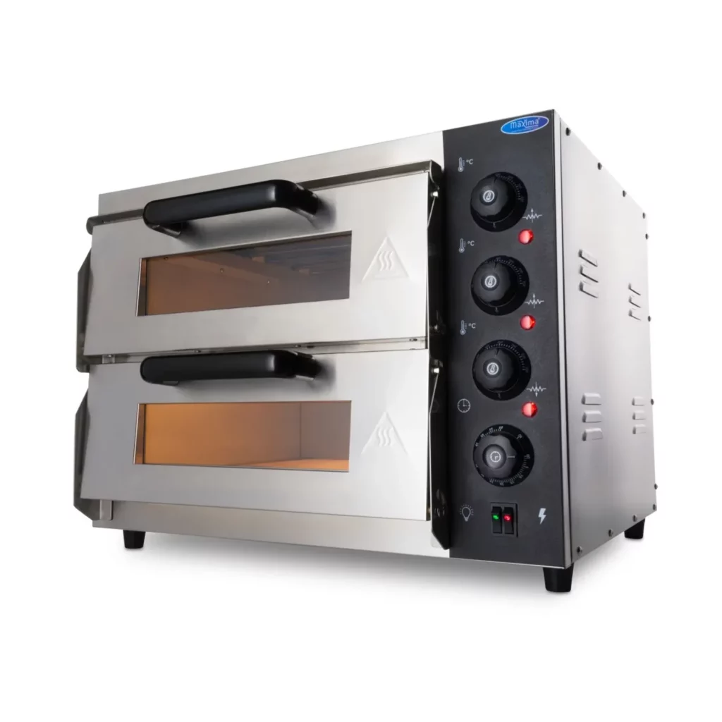 Maxima Doppeldeck-Pizzaofen von vorne rechts