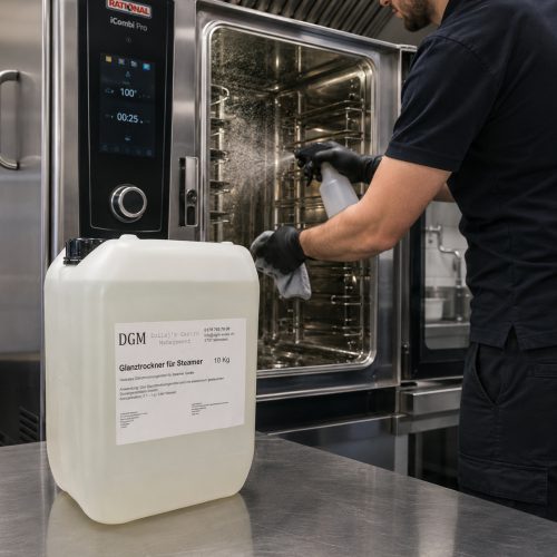 Professionelle Anwendung von DGM Glanztrockner in einem Combi-Steamer