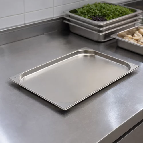 Gastro Gastronormbehälter - 1/1 GN - 2 cm Tief - Edelstahl im professionellen Einsatz