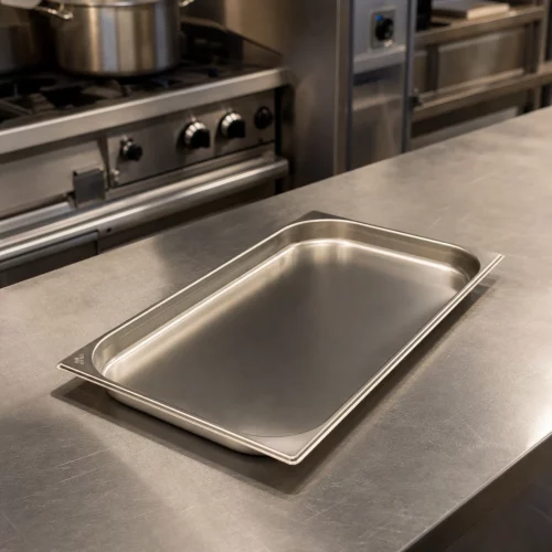 Gastro Gastronormbehälter - 1/1 GN - 4 cm Tief - Edelstahl im professionellen Einsatz