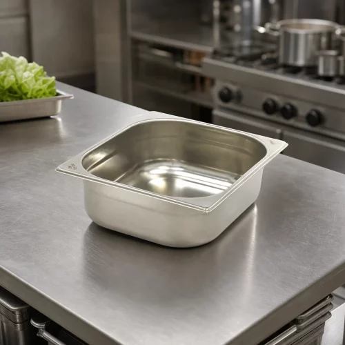 Gastro Gastronormbehälter - 1/2 GN - 10 cm Tief - Edelstahl im professionellen Einsatz