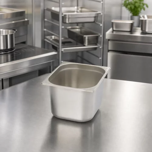 Gastro Gastronormbehälter - 1/2 GN - 20 cm Tief - Edelstahl im professionellen Einsatz