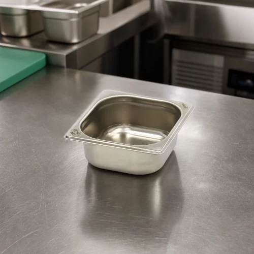 Gastro Gastronormbehälter - 1/6 GN - 6,5 cm Tief - Edelstahl im professionellen Einsatz