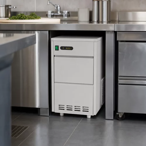 Maxima M-ICE 24 wassergekühlte Eiswürfelmaschine im professionellen Einsatz